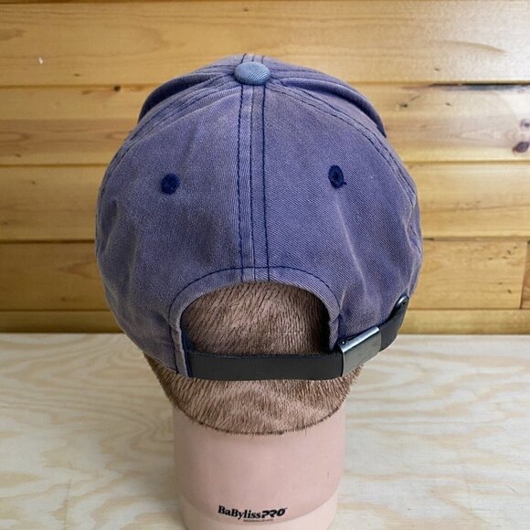 CHAMPION Brand Distressed Strapback Adjustable Hat Cap Dad Mom Unisex Blue - Picture 7 of 8